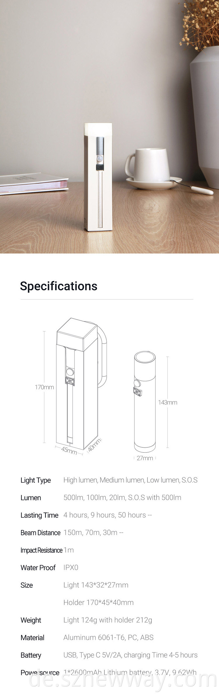 Nextool Flashlight White